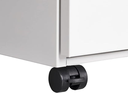 3-Drawer Lockable Mobile File Cabinet – Metal A4/Letter/Legal Size Storage - Image 7
