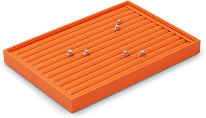 Oirlv Luxury Leather Ring Earring Organizer Tray Stackable Jewelry Display Tray - Image 6