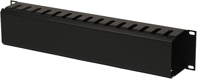 NavePoint 2U Metal Rack Mount Horizontal Cable Manager Duct Raceway by NavePoint