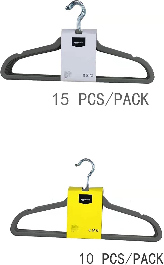 Amazon Basics Slim Velvet Non-Slip Space Saving Suit Clothes Hangers, Closet - Image 5