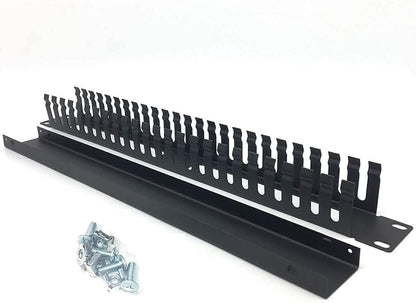 2 Pack 1U 19 Inch Cable Manager Horizontal Rack Mount 24 Slot Metal Finger Duct - Image 8