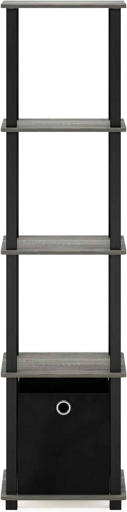 FURINNO TNT No Tools 5-Tier Display Decorative Shelf, French Oak - Image 6