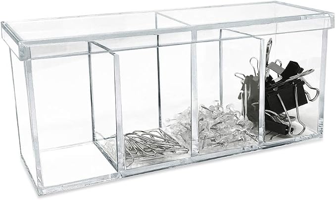 Isaac Jacobs 4-Compartment Clear Acrylic Organizer - Image 6