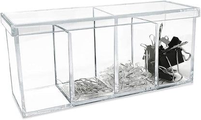 Isaac Jacobs 2-Pack 4-Compartment Clear Acrylic Organizers - Image 6