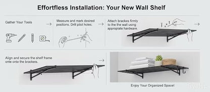 HDDFER Heavy Duty Garage Wall Shelves 24x43 Inch | 2-Pack, wall mounted - Image 9