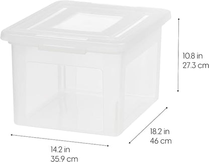 IRIS USA File Box, Plastic File Organizer - Image 2