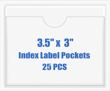 Origin-Joy 25 PCS Self-Adhesive Index Label Pockets by Origin-Joy