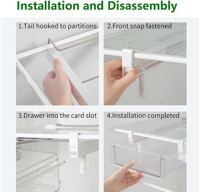 vacane Refrigerator Organizer Drawer, Plastic Fridge Drawer - Image 6