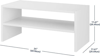 Whitmor Wood Stackable 2-Shelf Shoe Rack, 24 inches - Image 3