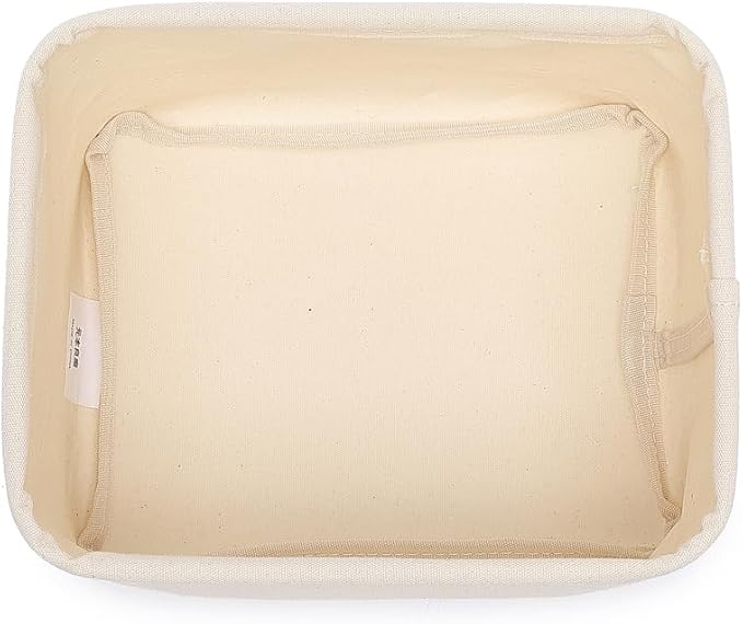 Foldable Storage Bins with Lids Cotton Canvas Rectangular Storage Box Ideal - Image 8