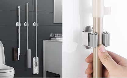 9PCS Broom and Mop Holder, Heavy Duty Garden Tool Organizer Rack Rake and - Image 5