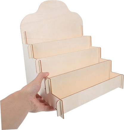 Stylish Wooden Card Display Stand Multi-Functional Tiered Holder - Image 5