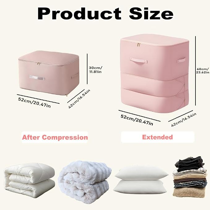 Ultra Space Saving Self Compression Organizer, 2025 New 3-Layer Zipper Large - Image 3