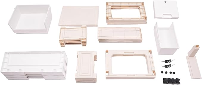 6-Drawer Plastic Dresser Organizer Lockable Storage Cabinet | Hold up to 66.13 - Image 7