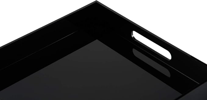 Glossy Black Sturdy Acrylic Serving Tray - Image 6