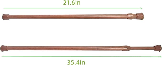 4 Pack Tension Rods, 21.6-35.4 Inches Adjustable Spring Steel Cupboard Bars - Image 2