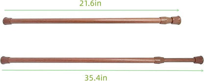 4 Pack Tension Rods, 21.6-35.4 Inches Adjustable Spring Steel Cupboard Bars - Image 2