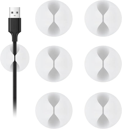 Shintop Cable Clips, 6 Pack White Cord Holder Cable Management Wire Organizer by Shintop