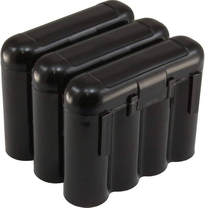 Powertron Batteries 3 Pack AA/AAA / CR123A Black Battery Holder Storage Cases by Unknown