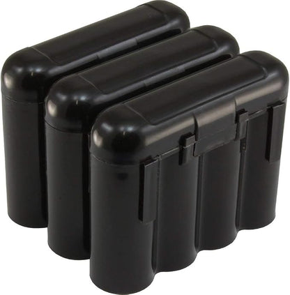 Powertron Batteries 3 Pack AA/AAA / CR123A Black Battery Holder Storage Cases by Unknown