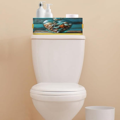 Love Wish Bottle Wooden Board Bathroom Storage Basket, Foldable - Image 7