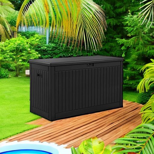 YITAHOME 320 Gallon Extra Large Deck Box, Double-Wall Resin Outdoor Storage Box - Image 5