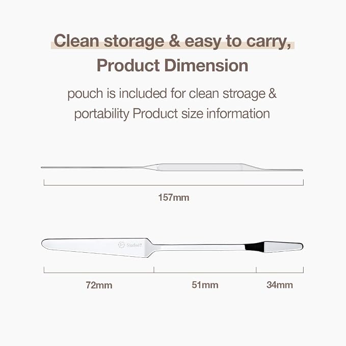 Foundation Spatula Made of Stainless Steel | Professional Makeup Spatula - Image 6