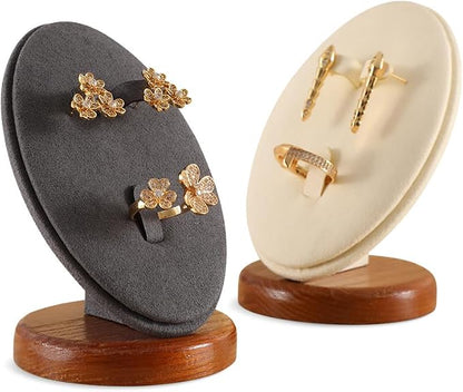 Ring Holder, Jewelry Display for Vendors, Wooden Earring Display, Premium - Image 5