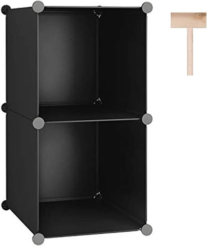 C&AHOME Cube Storage, 2-Cube Organizer Units, Plastic Closet Storage Shelves by CAHOME