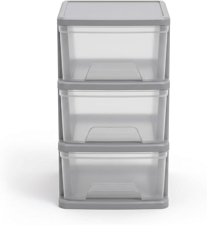 3-Drawer Organization Tower Medium Storage Cart, 59 lb Max Load, Lightweight & by Unknown