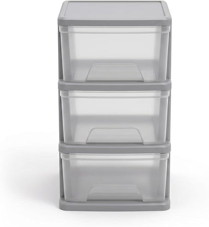 3-Drawer Organization Tower Medium Storage Cart, 59 lb Max Load, Lightweight & by Unknown