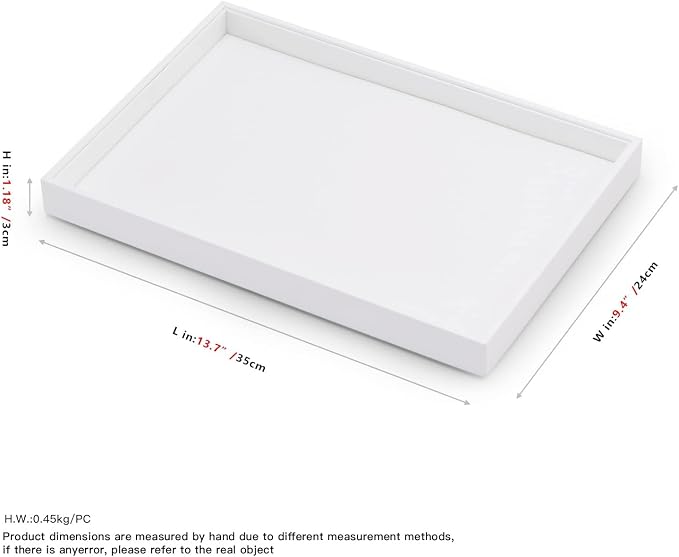 Oirlv Premium White Leather Stackable Jewelry Tray Flat Jewelry Organizer Tray - Image 7