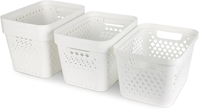 Glad Plastic Storage Basket Set, Value Pack of 6 | Open Storage Bins - Image 6