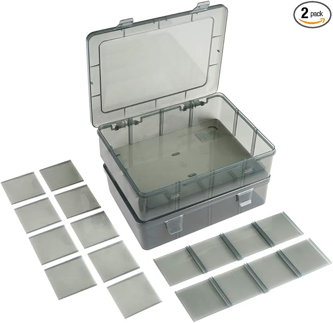 2 Pack Plastic Storage Organizer Box, Storage Container, Jewelry Organizer by Vidifor
