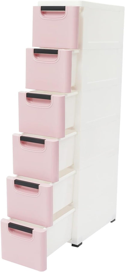 6 Drawers Narrow Slim Plastic Storage Cabinet, Storage Drawer - Image 7