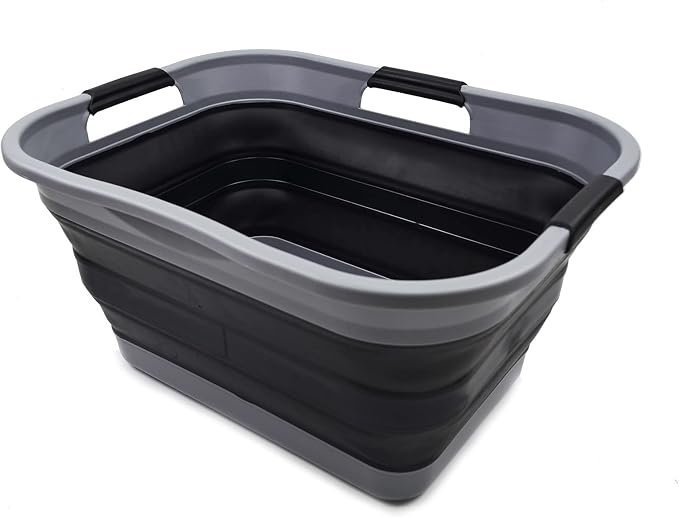 SAMMART 30L Collapsible Plastic Laundry Basket - Image 2
