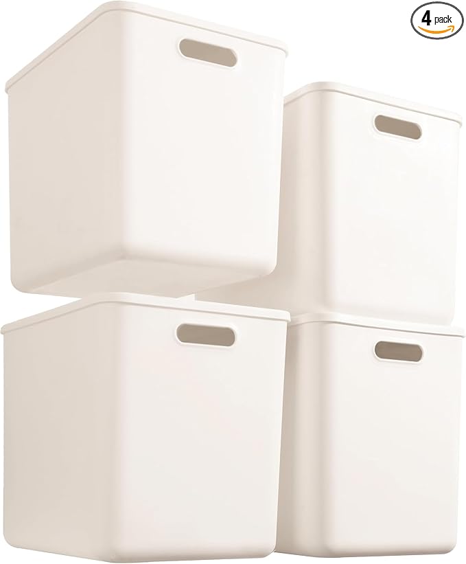 Set Of 4 Plastic Storage Bins by Amyup