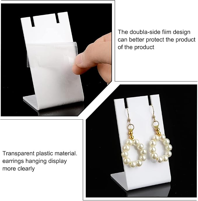 PH PandaHall 10pcs Acrylic Earring Stand, 1.7x1.4x3inch - Image 3