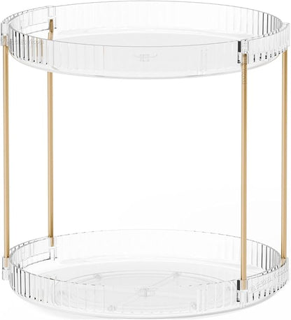 Yieach Acrylic 360 Rotating Makeup Organizer and Perfume Organizer, 2 Tier Make - Image 9