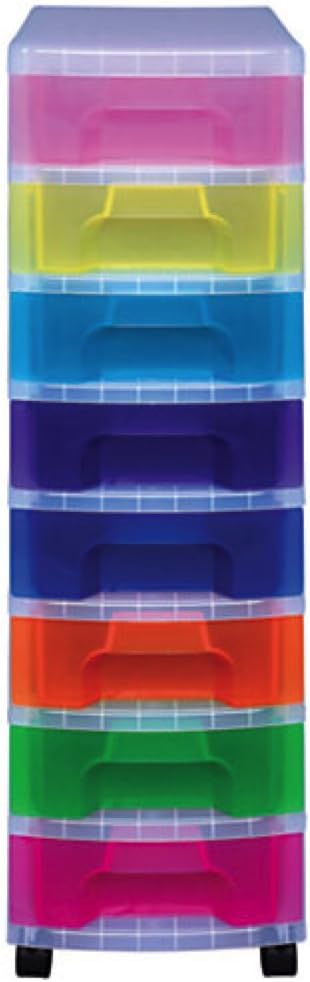 Really Useful Box Tower Drawer 8 Drawers Clear Rainbow by Unknown
