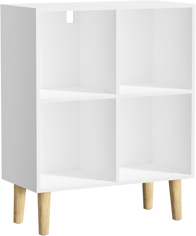 4 Cube Bookcase, Wooden Book Shelf Cube Storage Organizer - Image 6