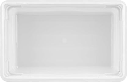Restaurantware Food Storage Container 1 Pack of 18 x 12 x 6 Inch White Plastic - Image 17