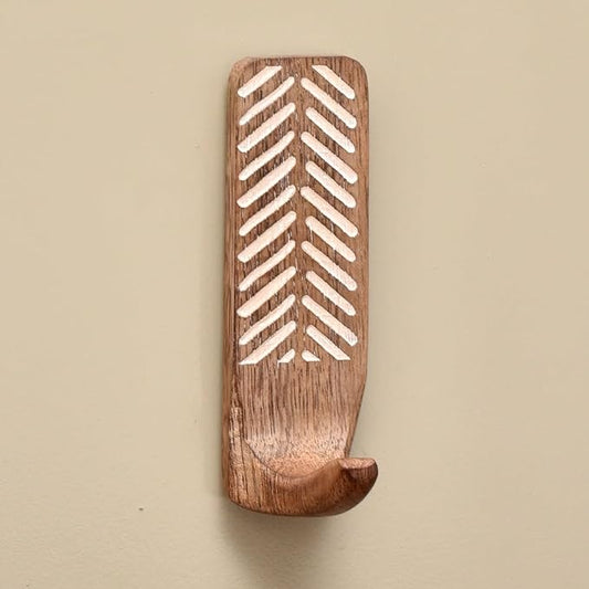Indian Shelf 6 Pieces Wooden Adhesive Wall Hooks by IndianShelf