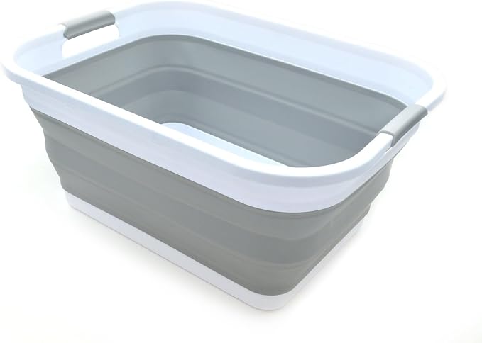 SAMMART 41L Collapsible Plastic Laundry Basket-Foldable Pop Up Storage by SAMMART