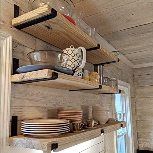 WEKIS 12 Inch Heavy Duty Floating Shelf Bracket, Wall Mounting Industrial Black - Image 5
