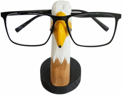 Red Dollar Handmade Wood Carved Animal Eyeglass Holder, Cute Sunglasses Display - Image 2