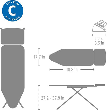 Brabantia - Ironing Board C - Extra Large Steam Unit Holder - Adjustable in - Image 7
