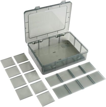 12 Girds Large Plastic Craft Storage Containers, Compartment Storage Container by Vidifor
