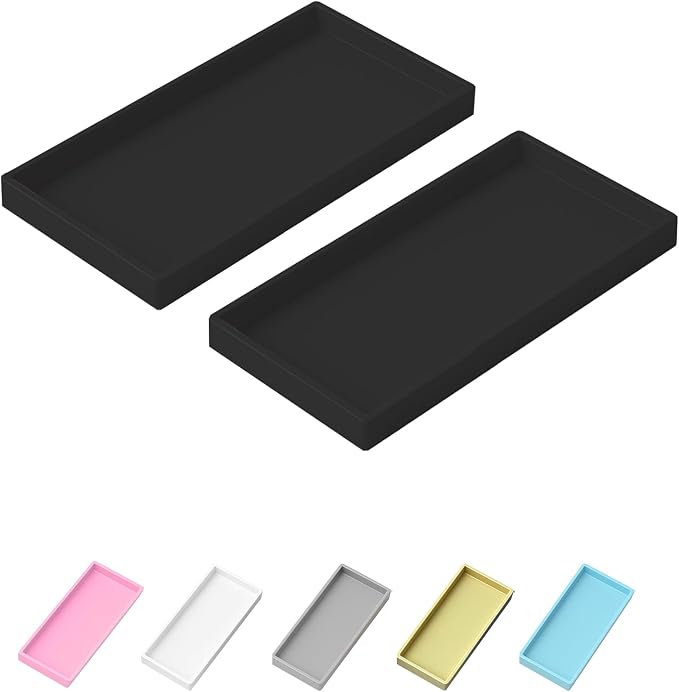 Vanity and Bathroom Tray, 7.7" ABS Countertop Organizer, Waterproof Vanity Tray by Unknown