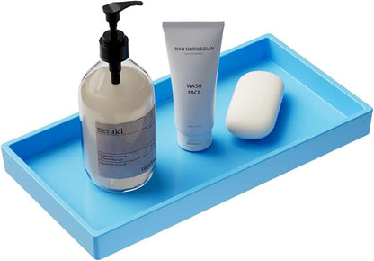 Vanity and Bathroom Tray, 7.7" ABS Countertop Organizer, Waterproof Vanity Tray by Unknown
